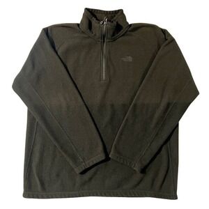 The North Face Men's Black Pullover Long Sleeve‎ Qtr Zip Neck Large Preppy Warm